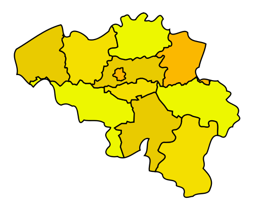 Provinces de Belgique sans noms.svg